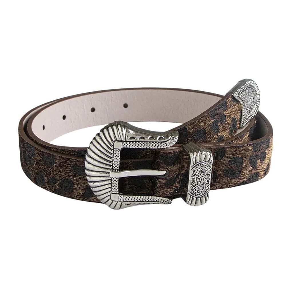 y2k leopard cowboy belt boogzel clothing