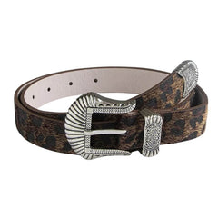 y2k leopard cowboy belt boogzel clothing