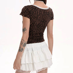 y2k leopard lace crop top boogzel clothing