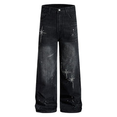 y2k rhinestone star jeans boogzel clothing