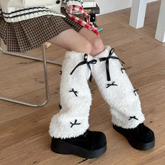 y2k bows leg warmers boogzel clothing
