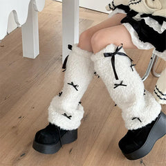 y2k bows leg warmers boogzel clothing