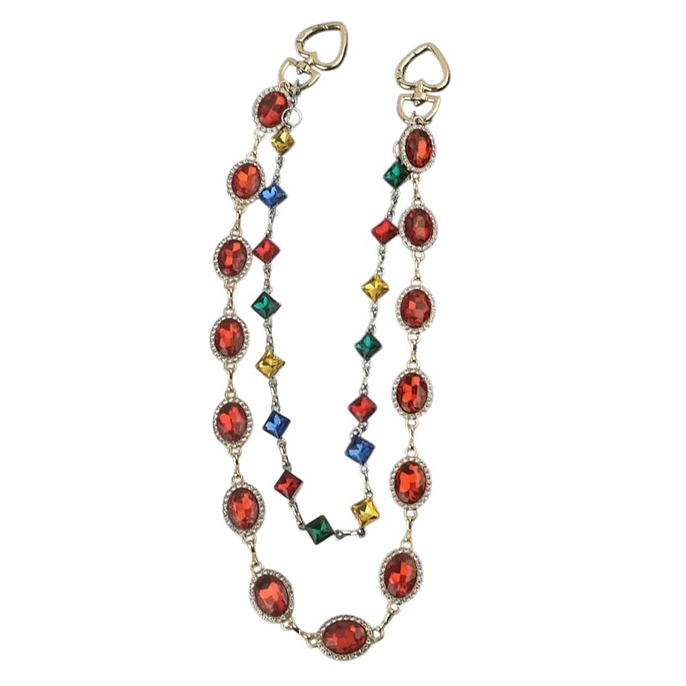 y2k colorful gem jeans chain boogzel clothing