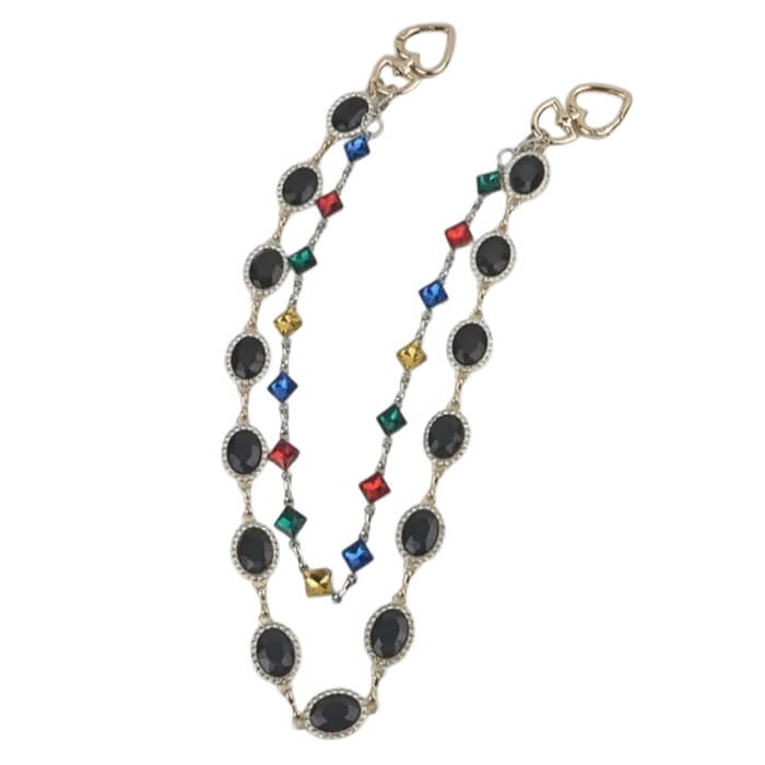 y2k colorful gem jeans chain boogzel clothing