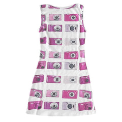 y2k flashback camera print dress boogzel clothing