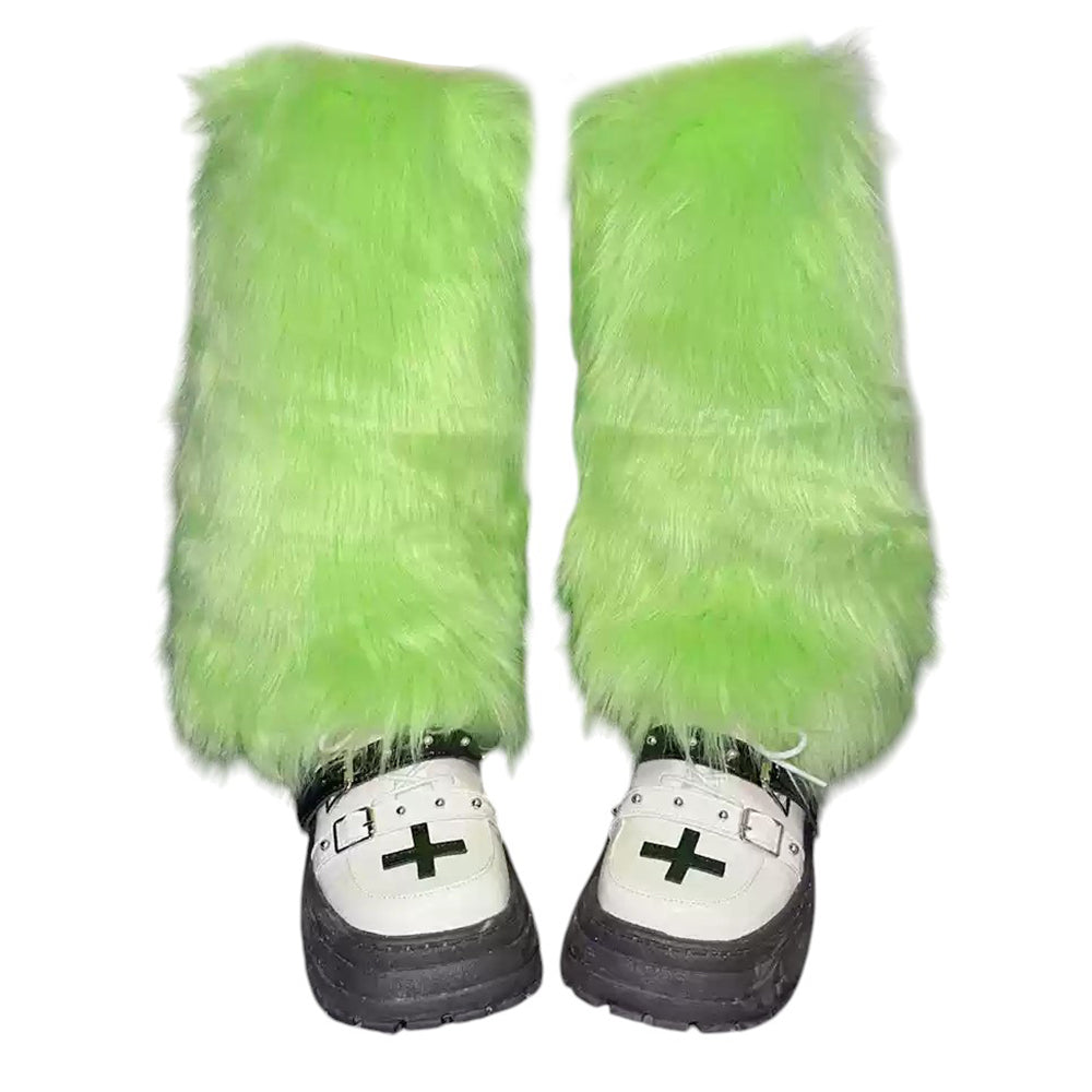 y2k fuzzy leg warmers boogzel clothing