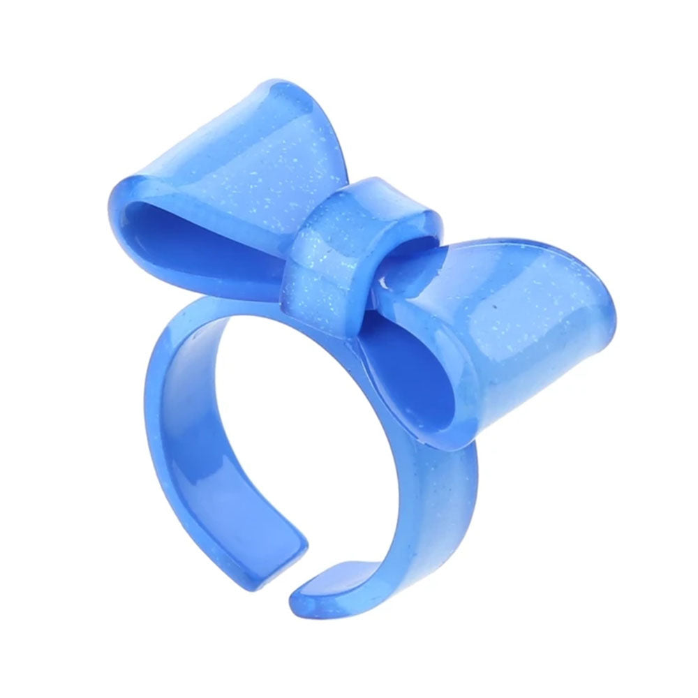 y2k glitter bow ring boogzel clothing