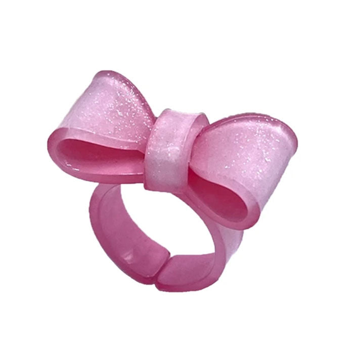 y2k glitter bow ring boogzel clothing