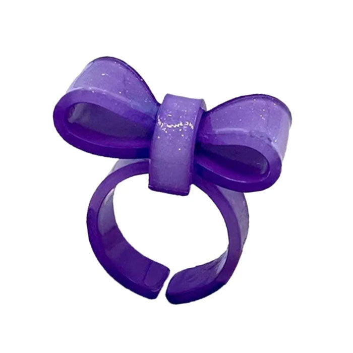 y2k glitter bow ring boogzel clothing