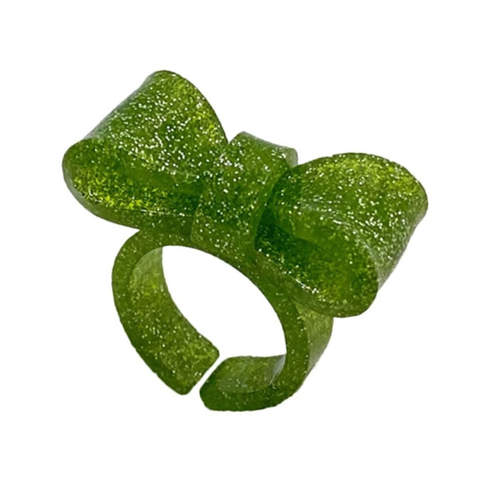 y2k glitter bow ring boogzel clothing