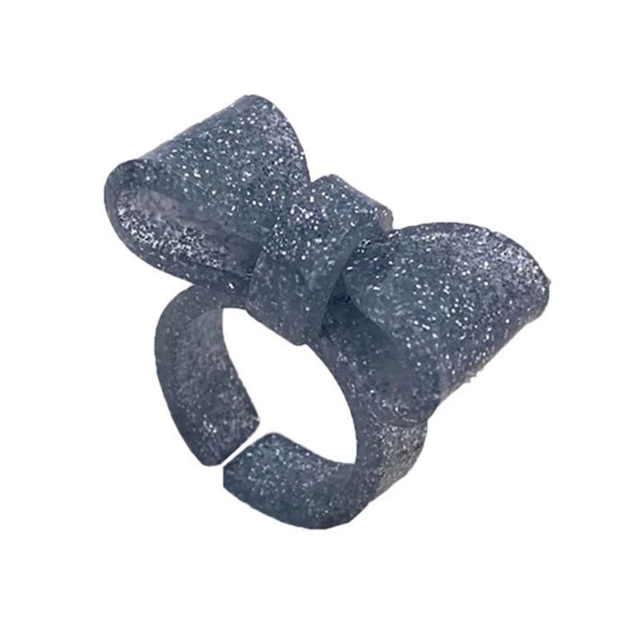 y2k glitter bow ring boogzel clothing