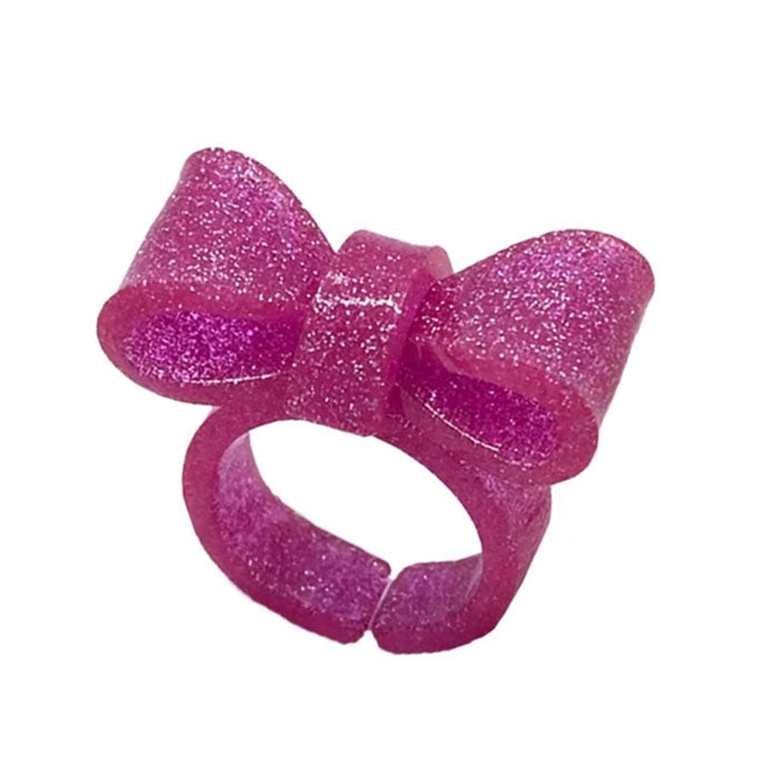y2k glitter bow ring boogzel clothing