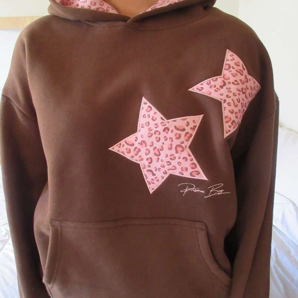 y2k leopard star hoodie boogzel clothing