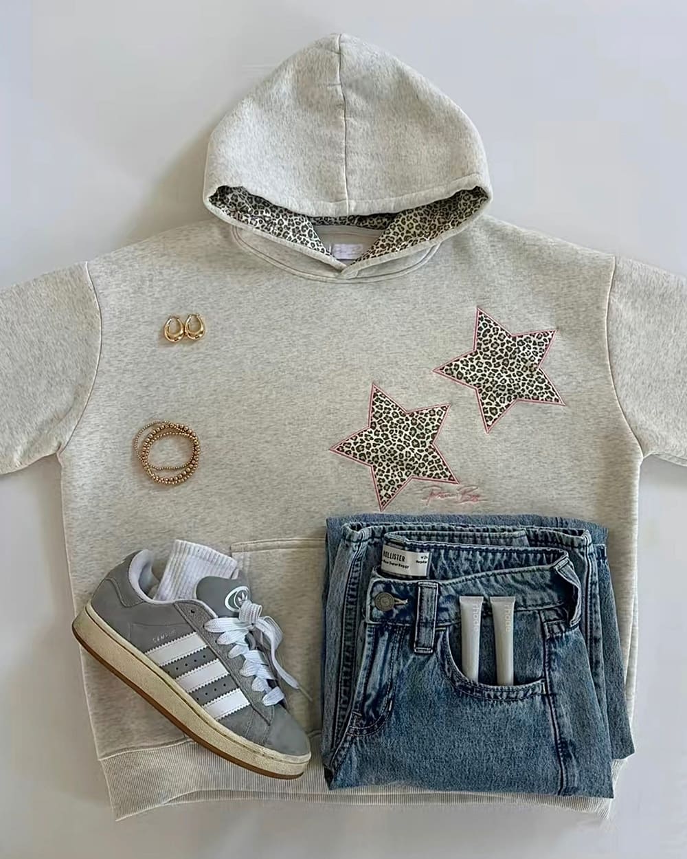 y2k leopard star hoodie boogzel clothing