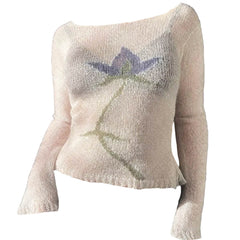 y2k lily crochet long sleeve top boogzel clothing