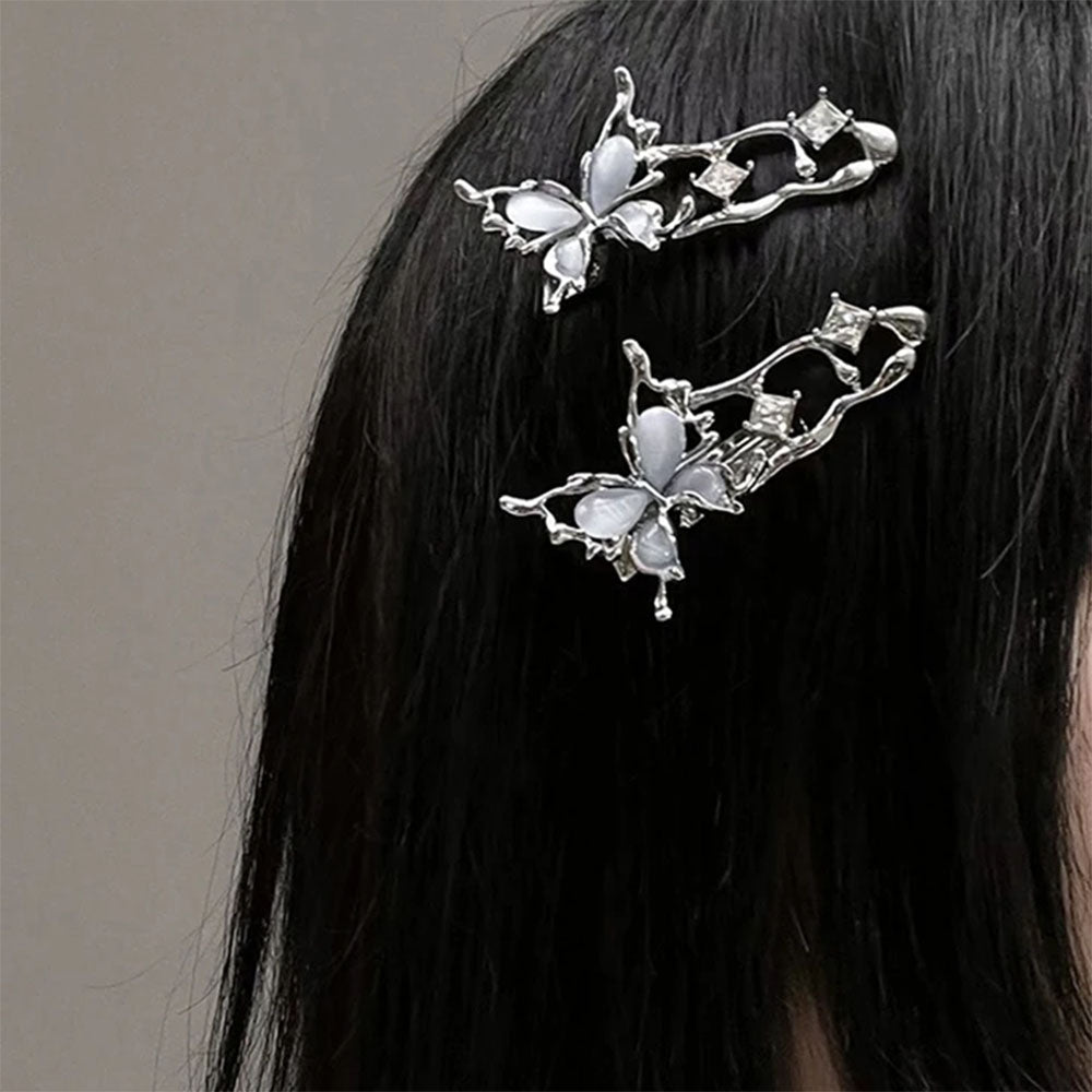 metal butterfly hair clips boogzel clothing