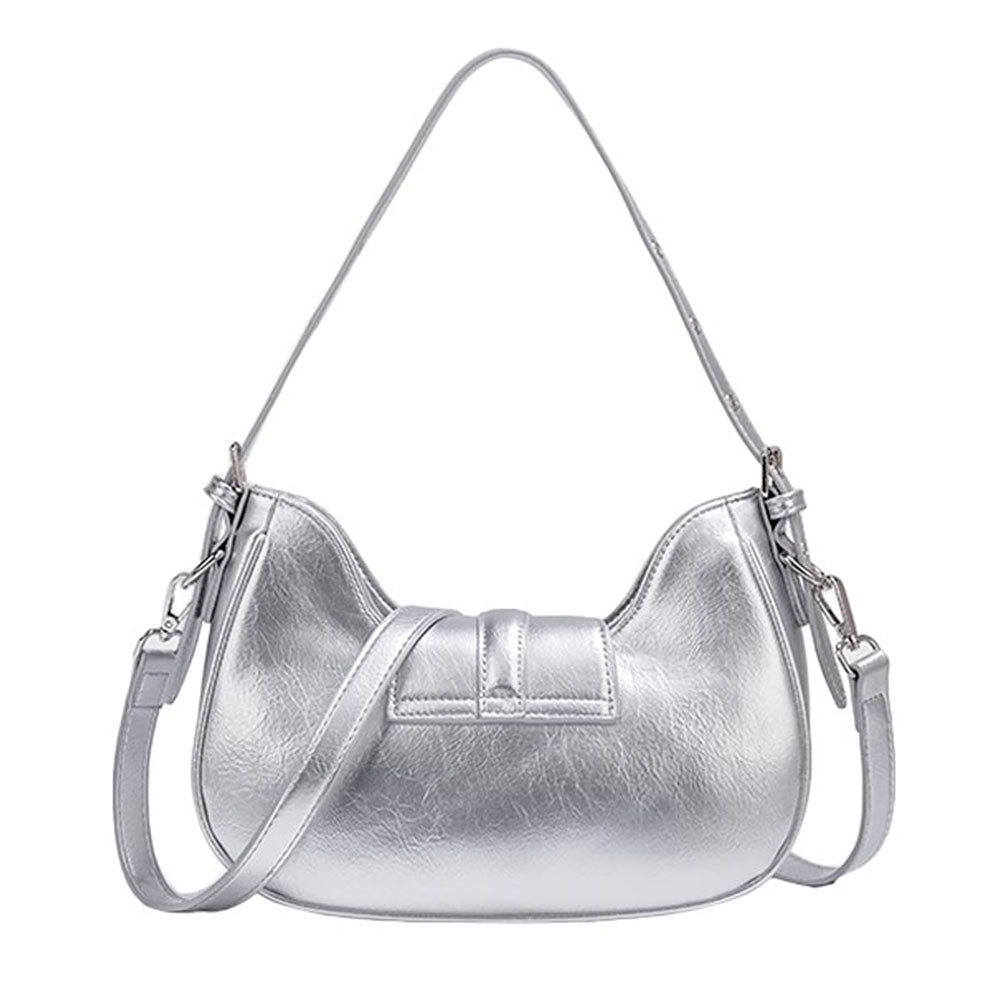 silver mini shoulder bag boogzel clothing