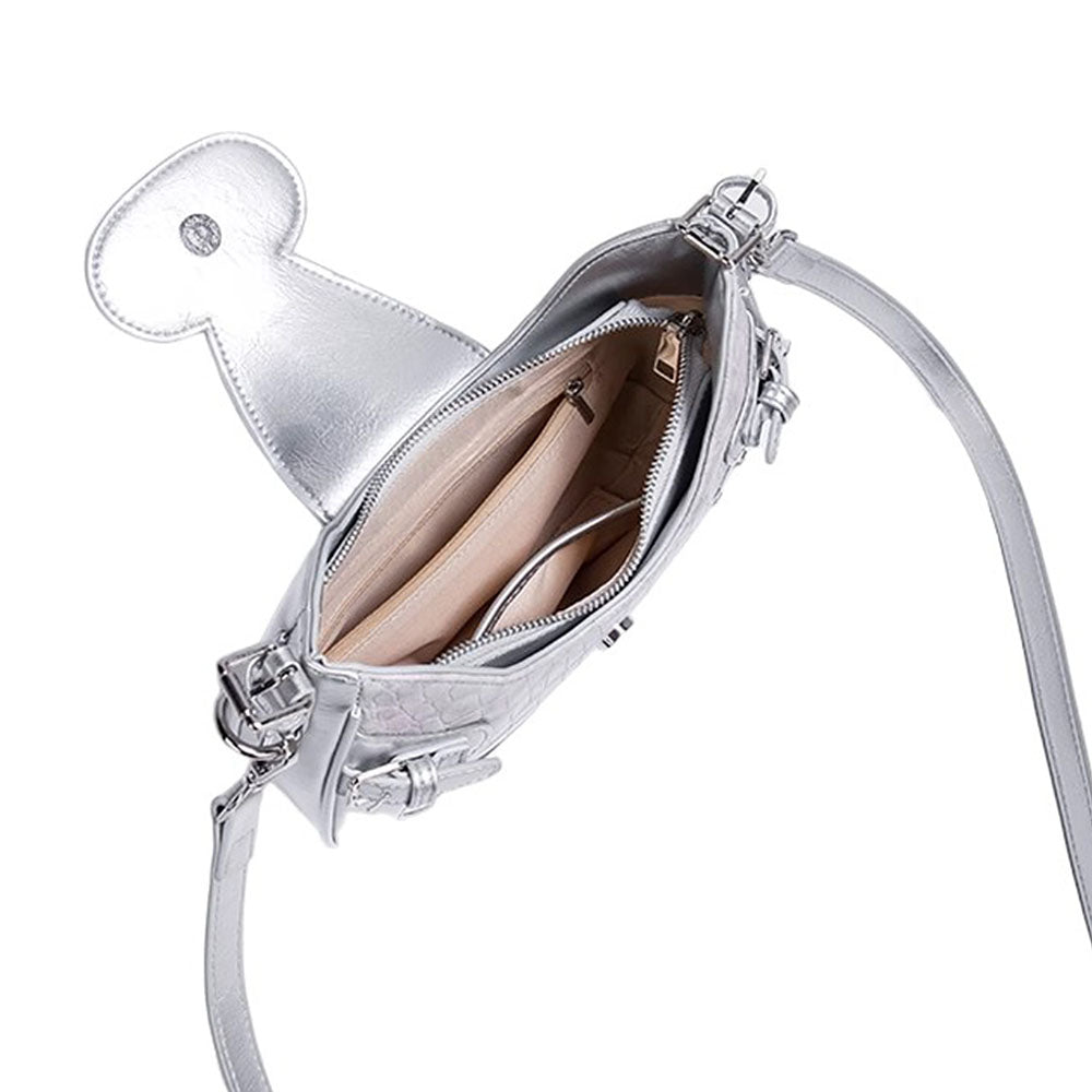 silver shoulder bag boogzel clothing