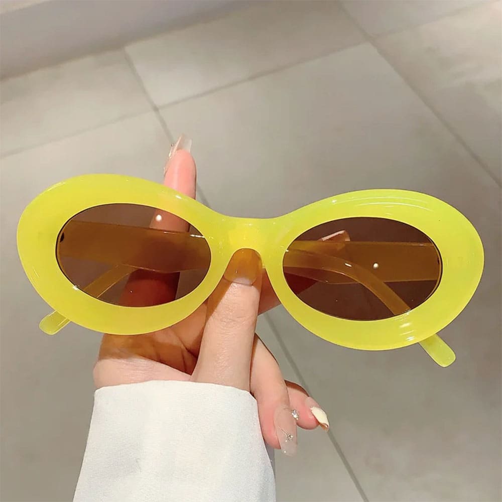 y2k oval chunky frame sunglasses boogzel clothing