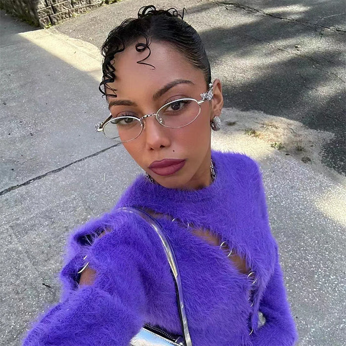 y2k oval glasses boogzel clothing