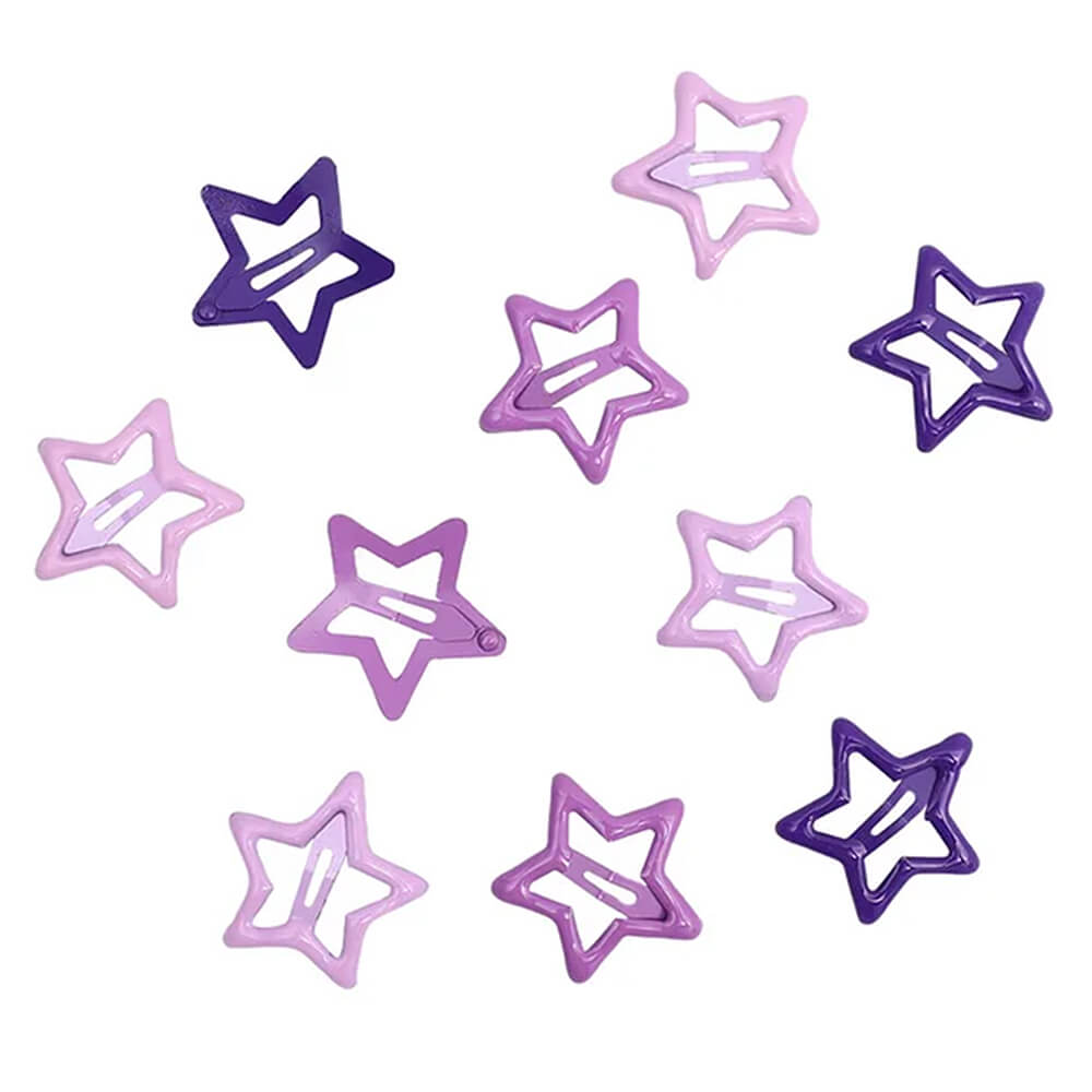 y2k pastel star hair clips set boogzel clothing