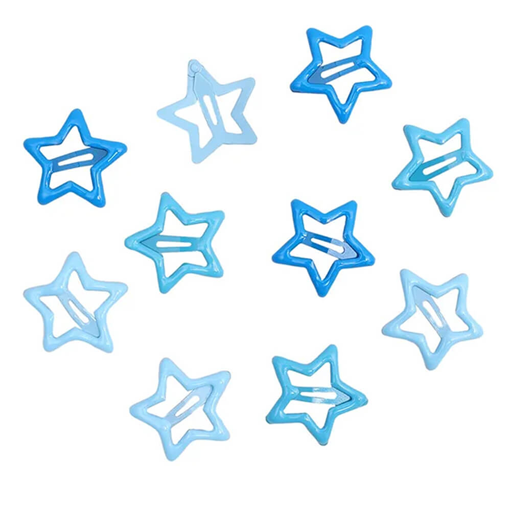 y2k pastel star hair clips boogzel clothing