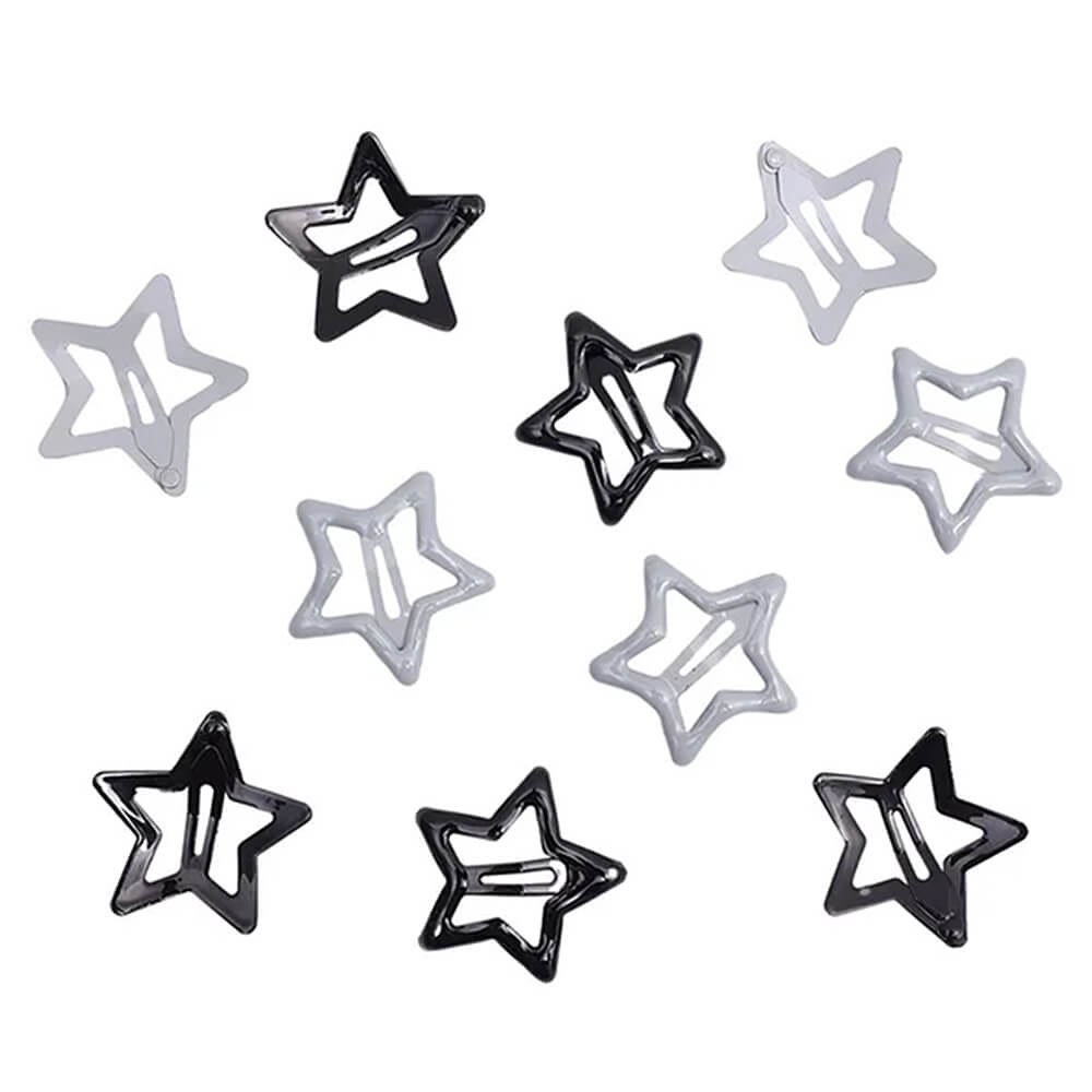 y2k pastel star hair clips boogzel clothing