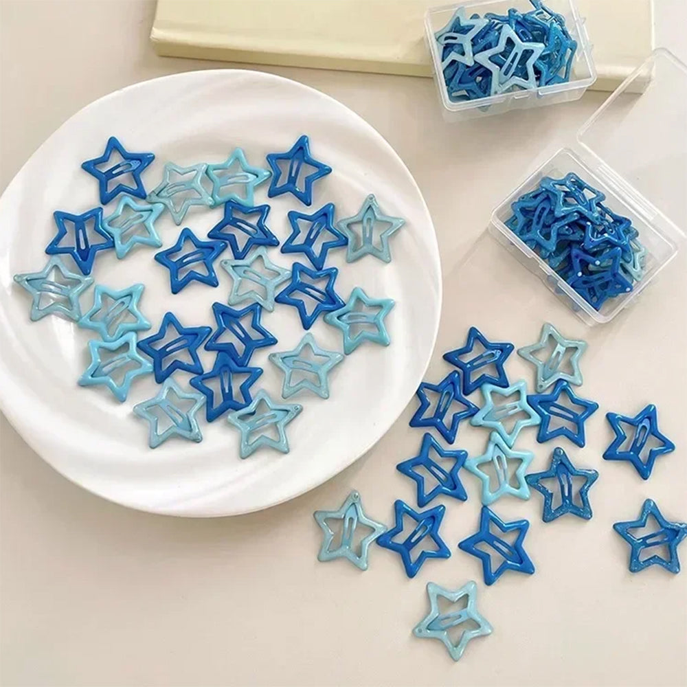 y2k pastel star hair clips boogzel clothing