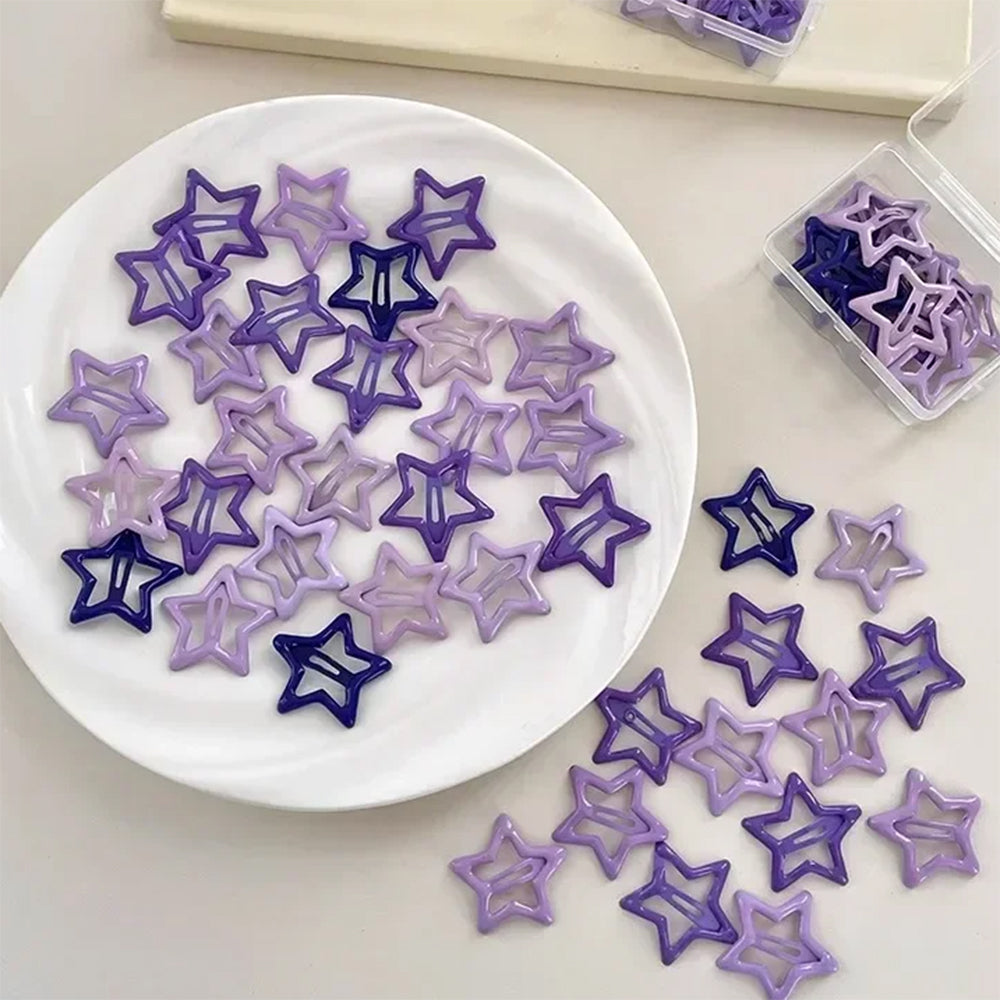 y2k pastel star hair clips boogzel clothing