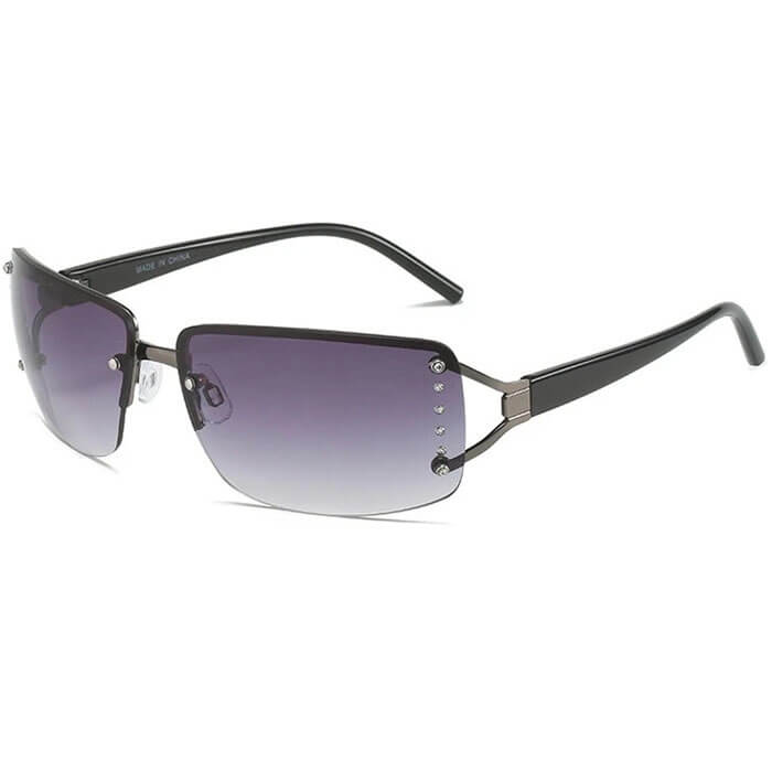 y2k rectangle rimless glasses boogzel clothing