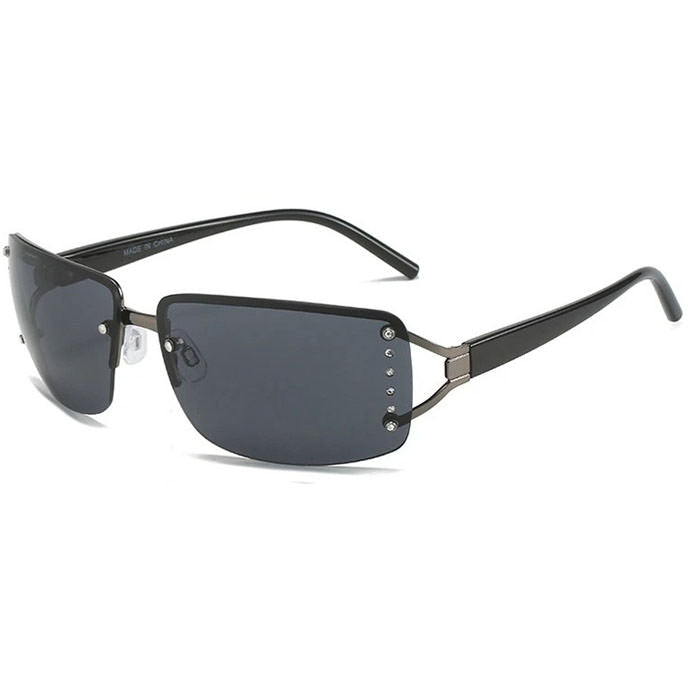 y2k rectangle rimless glasses boogzel clothing