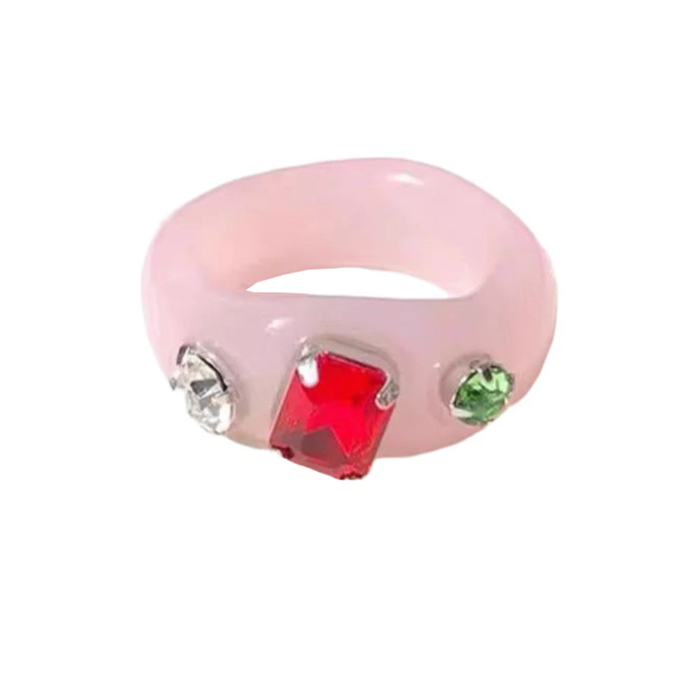 rhinestone acrylic ring boogzel clothing