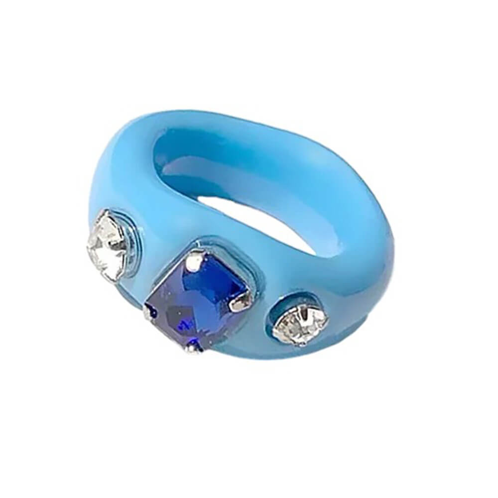 y2k rhinestone acrylic ring boogzel clothing