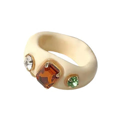 y2k rhinestone acrylic ring boogzel clothing