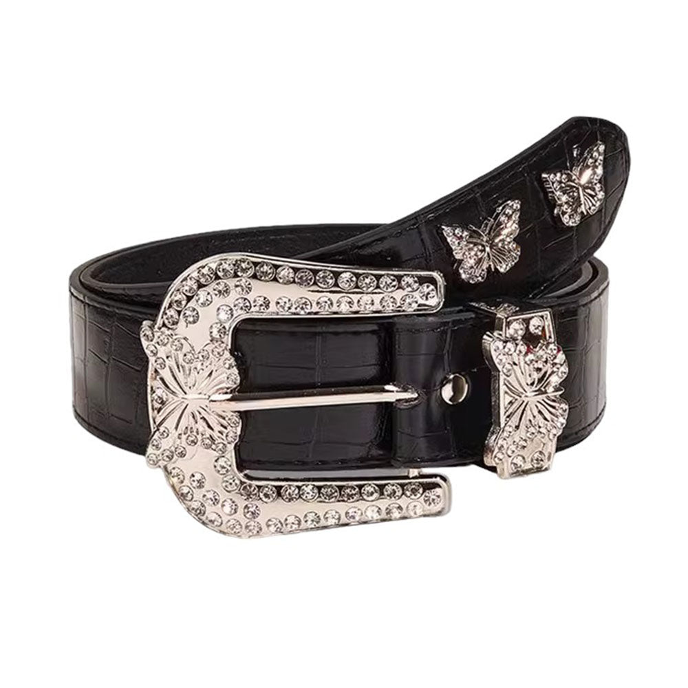 y2k rhinestone butterfly belt boogze lclothing