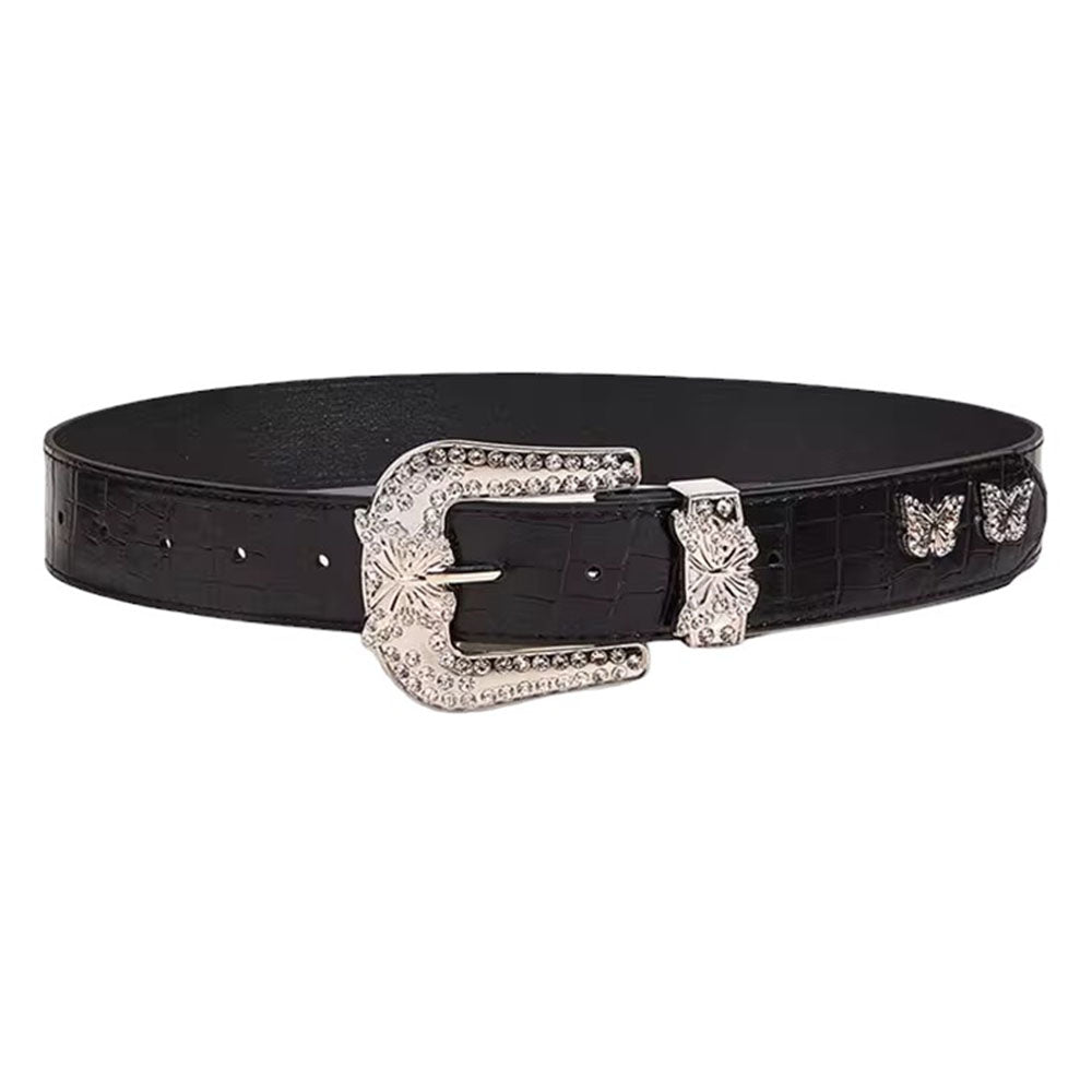 y2k rhinestone butterfly belt boogze lclothing