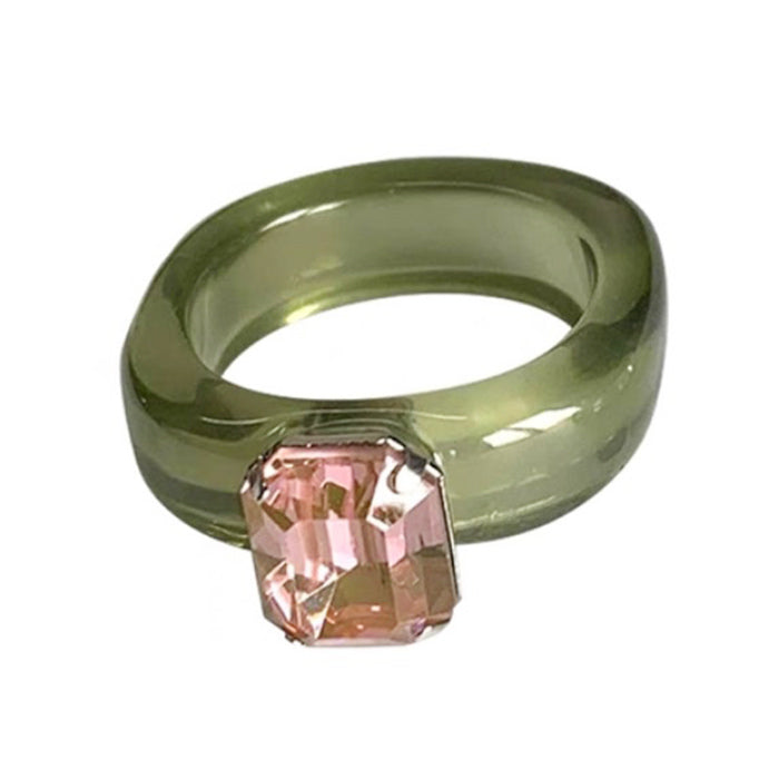 y2k rhinestone chunky ring boogzel clothing