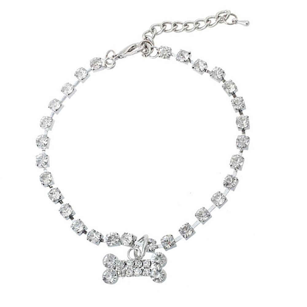 y2k rhinestone dog bone bracelet boogzel clothing