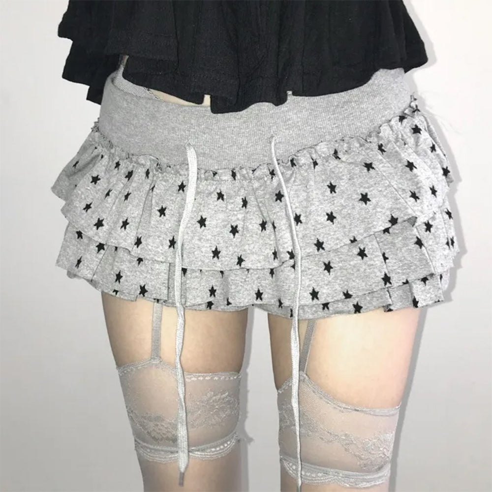 y2k ruffled mini skirt boogzel clothing