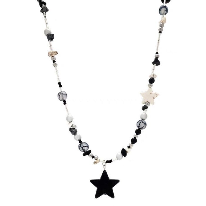 y2k star beaded necklace boogzel clothing