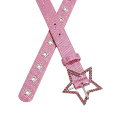y2k star girl rhinestone belt boogzel clothing