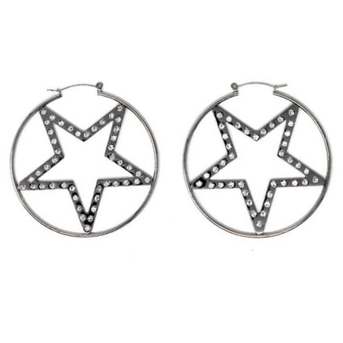 y2k star hoop earrings boogzel clothing