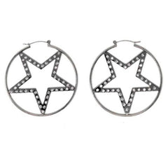 y2k star hoop earrings boogzel clothing