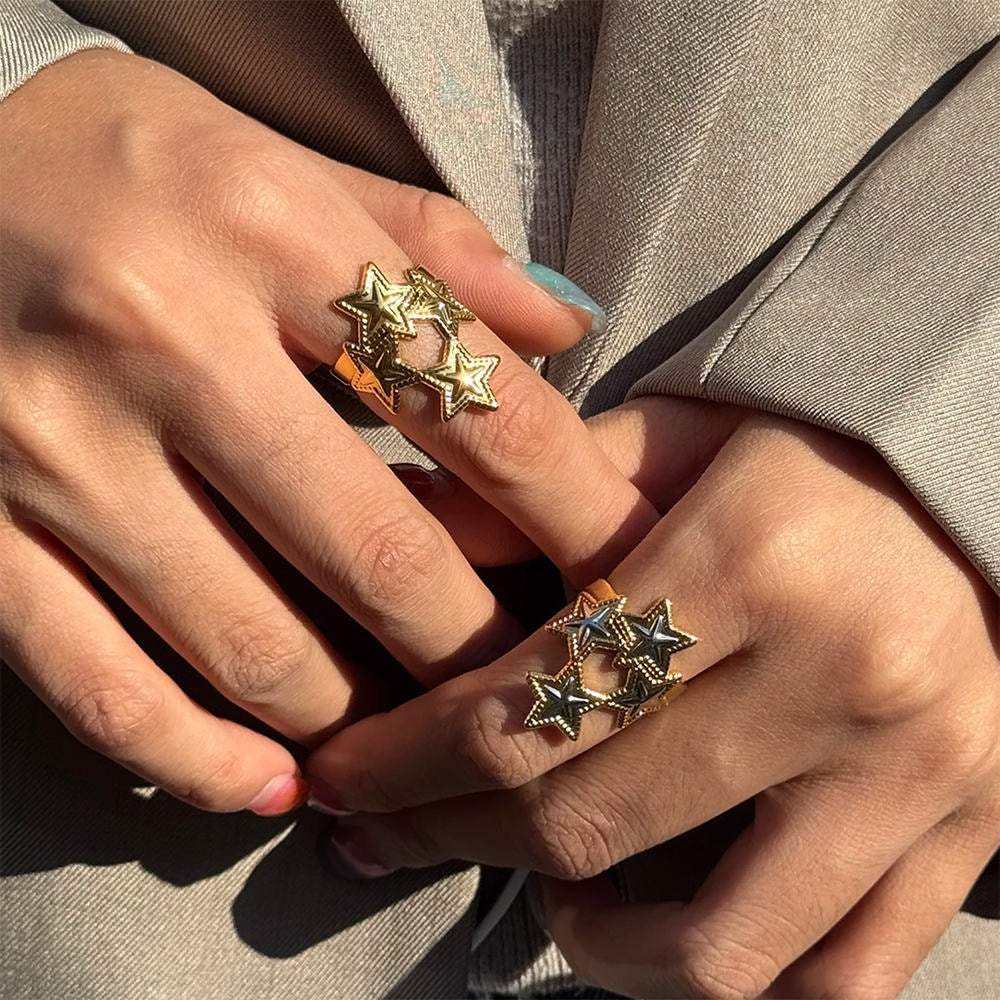 y2k stars ring boogzel clothing