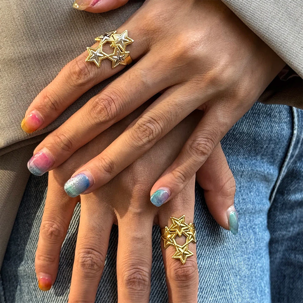 y2k stars ring boogzel clothing