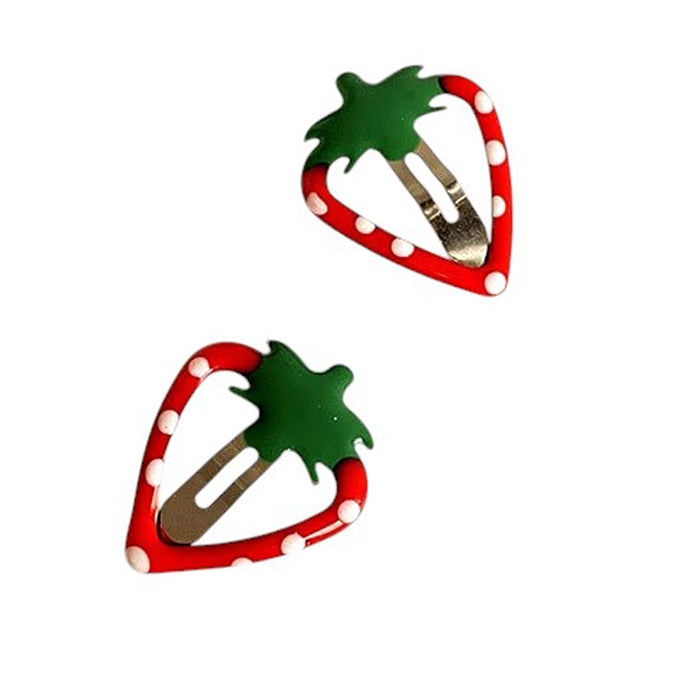 y2k strawberry hair clips set boogzel clothing
