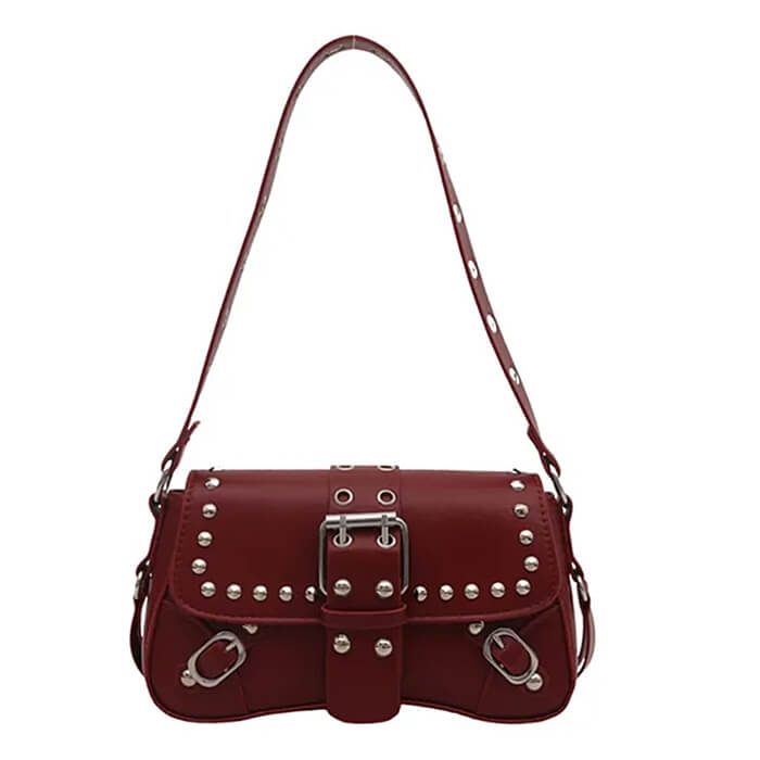 y2k studded baguette bag boogzel clothing