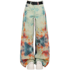 y2k tie dye wide leg jeans boogzel clothing