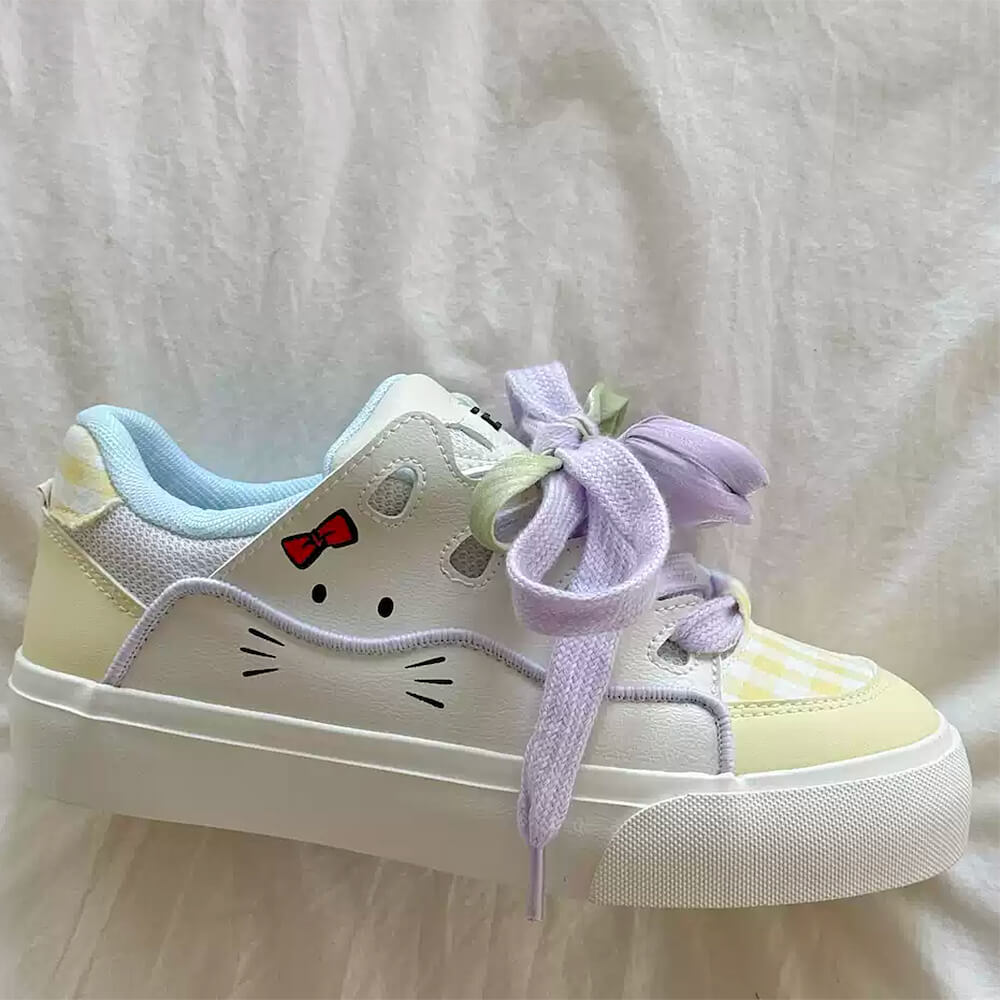 yellow tulip aesthetic sneakers boogzel clothing